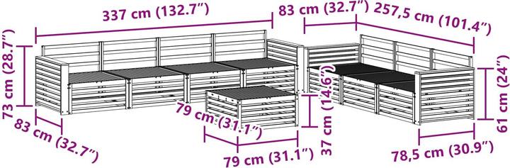 Produktbild vidaXL Outdoor-Sofa