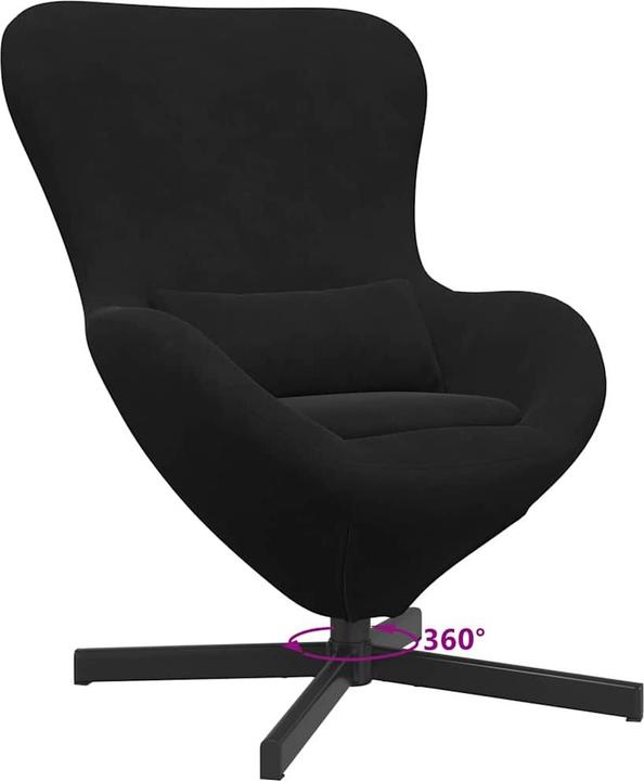 Produktbild VidaXL Eiersessel schwarzes Velvet
