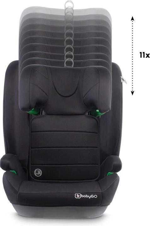 Produktbild BabyGo Safechild 2, schwarz (Kindersitzerhöhung, ECE R129/i-Size Norm)