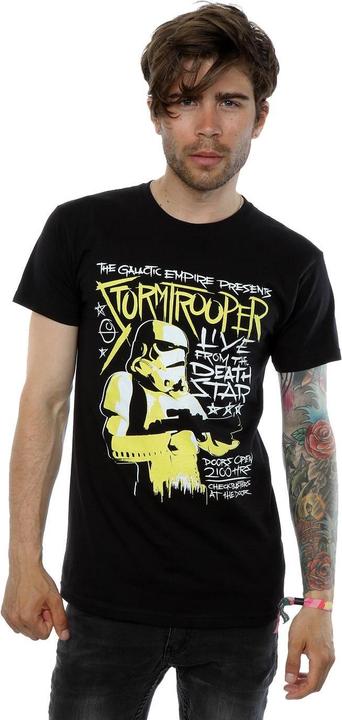 Actual product image Star Wars Mens Stormtrooper Rock Poster T-Shirt (M)