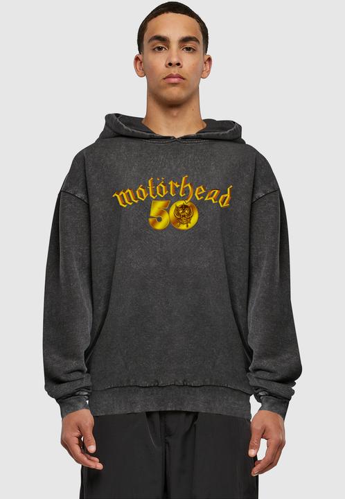 Produktbild Merchcode Motorhead - 50th Anniversary Gold Logo Acid Washed Oversized Hoody - 193711 (M)