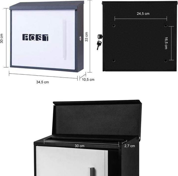 Immagine prodotto Arebos Cassetta delle lettere da parete di design