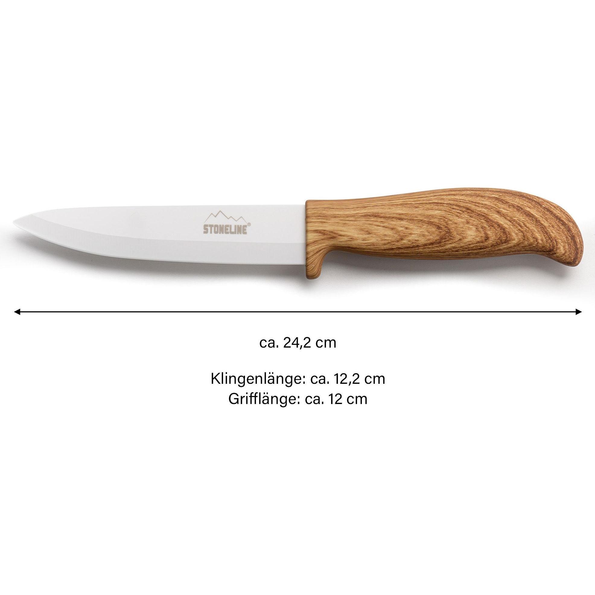 Thumbnail - Stoneline Back to Nature Universal Knife 18314 Ceramic Knife, White / Wood, 1 pc (s), Küchenmesser, Weiss