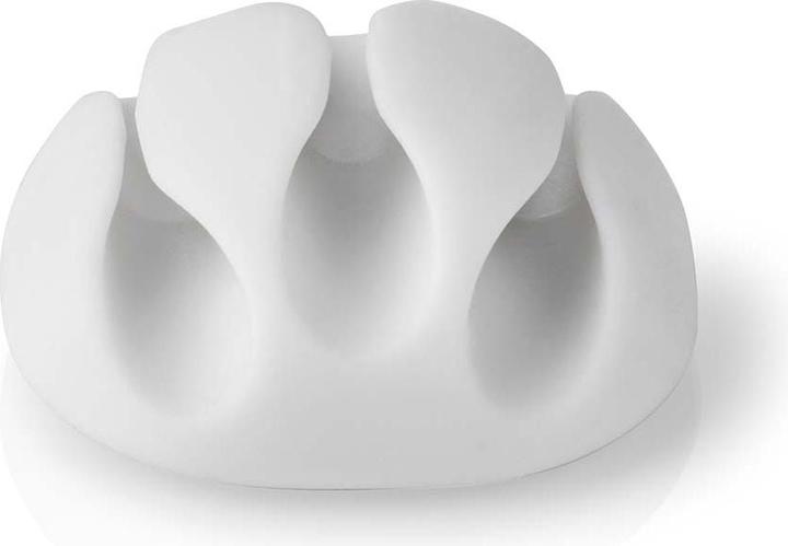 Productafbeelding Nedis Kabelmanagement kabelklem Vergrendeld 4 stuks max. kabeldikte: 5 mm Siliconen 35 mm Wit