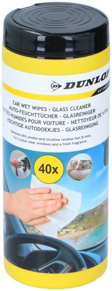 Actual product image Dunlop Car wet wipes glass cleaner