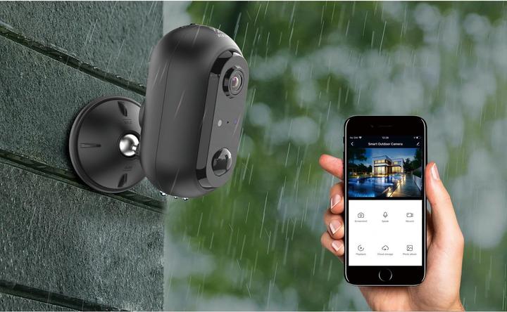 Image du produit Woox Caméra de surveillance extérieure intelligente, 1080P, vision nocturne (1920 x 1080 Pixels)