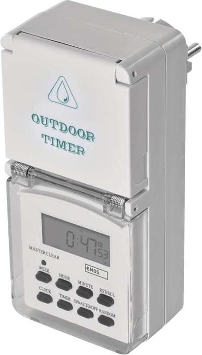 Emos Timer digitale Ip44 Schuko (CEE 7/7)