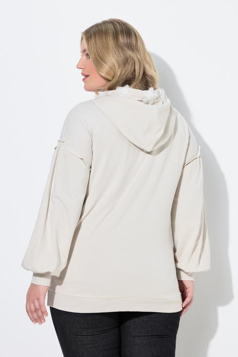 Produktbild Miamoda Sweatjacke, Loose Fit, Kapuze mit Glitzer-Blüten (52)