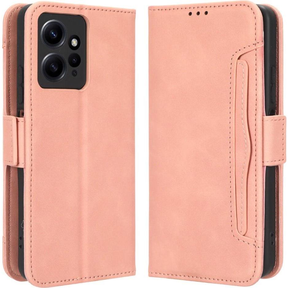 Cover-Discount Xiaomi Redmi Note 12 4G - Etui mit vielen Kartenfächer rosa (Xiaomi Redmi Note 12), Smartphone Hülle, Ros...