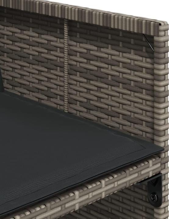 Produktbild VidaXL Gartenmöbel Essgruppe Gartengarnitur Sitzgruppe 13-tlg. Grau Poly Rattan (220 cm)