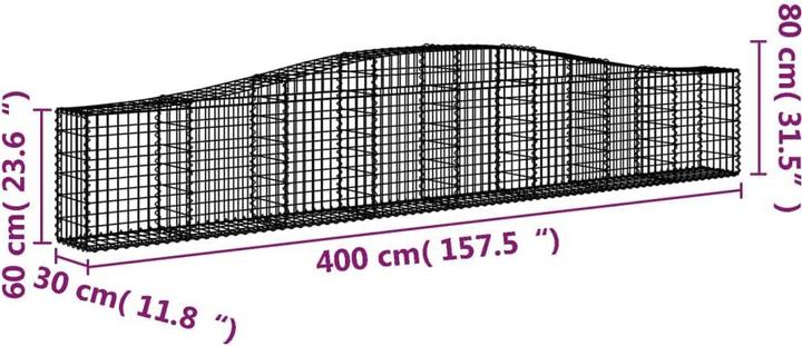Produktbild vidaXL Gabionenkorb