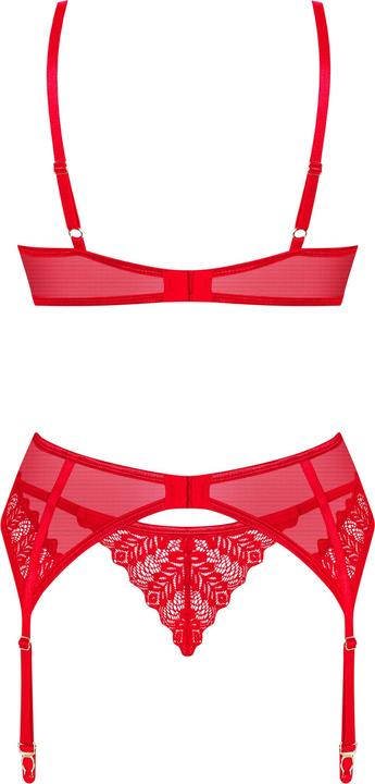 Productafbeelding Obsessive Ingridia 3teiliges Set Rot (M, L)