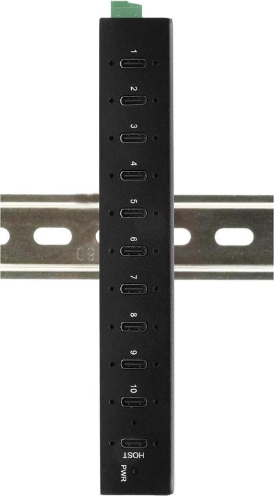 Immagine prodotto Exsys Hub industriale USB 3.2 Gen 2x1 a 10 porte (USB-C, 10 porte)