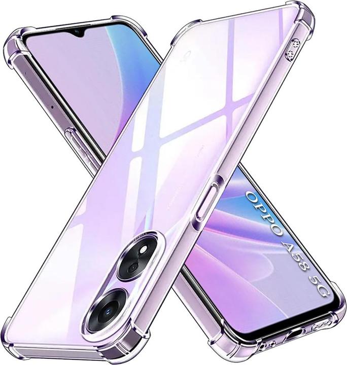 Actual product image Techsuit - Shockproof Clear Silicone - Oppo A58 5G / A78 5G - Clear (Oppo A78 5G)