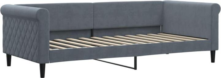 Actual product image vidaXL Tagesbett Ausziehbar Schubladen Schlafsofa Bett Dunkelgrau 100x200cm Samt