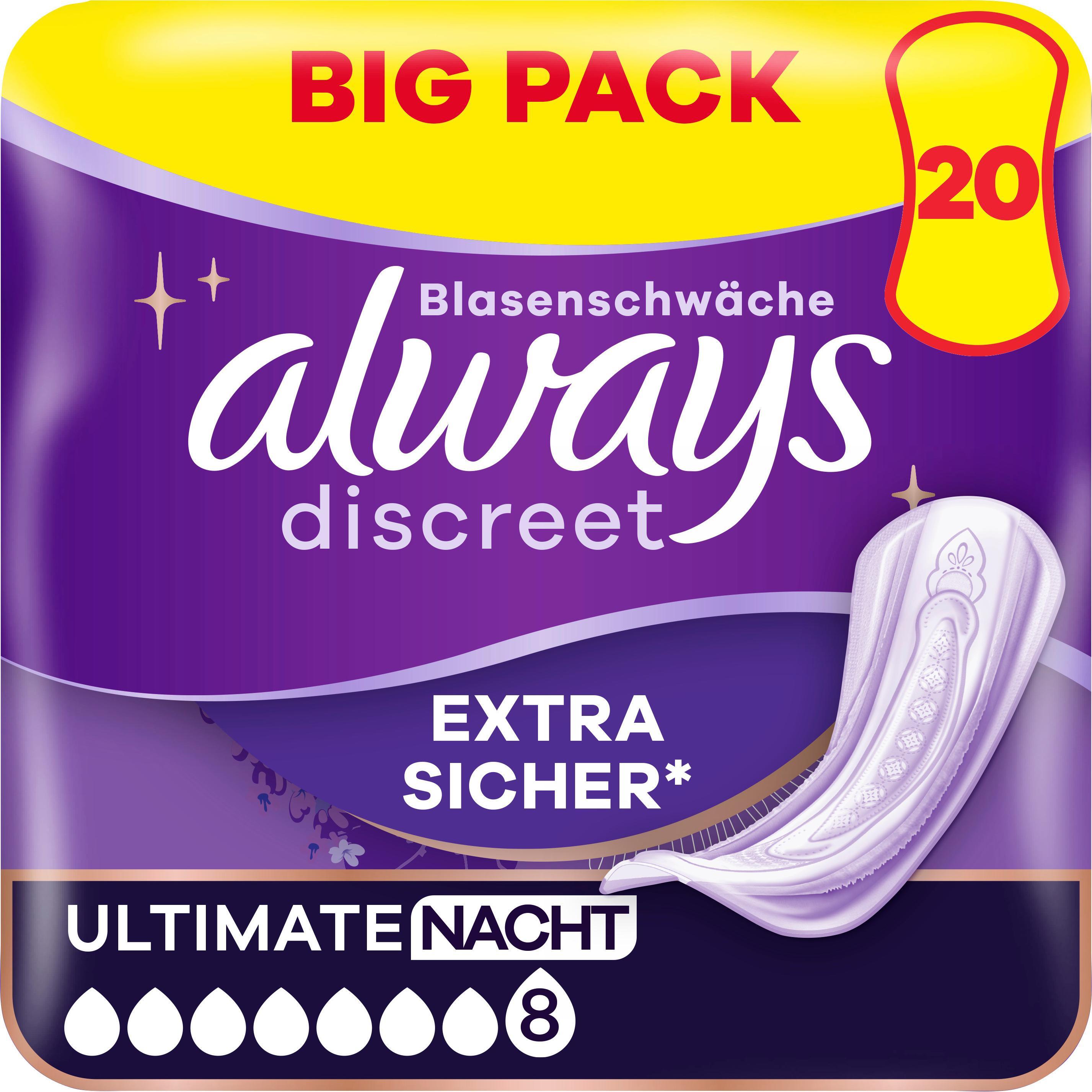 Always, Inkontinenzhygiene, Discreet (20 x, Large)