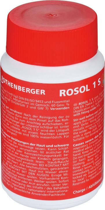 Actual product image Rothenberger Fittings solder paste ROSOL 1S, 250g