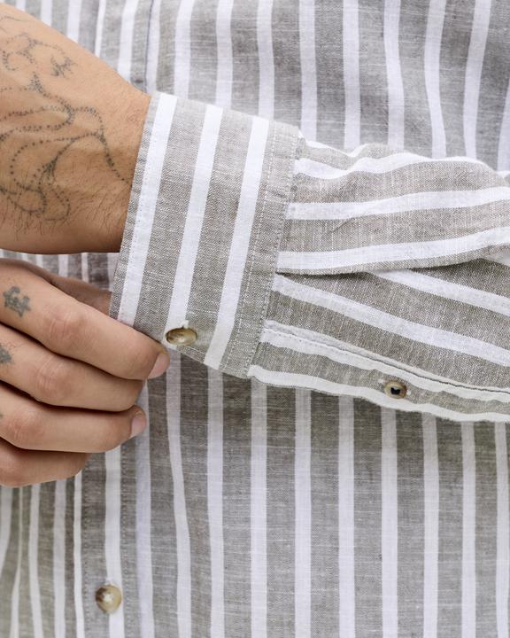 Actual product image Jack & Jones Jjesummer Linen Blend Band Shirt L/S Sn (XL)