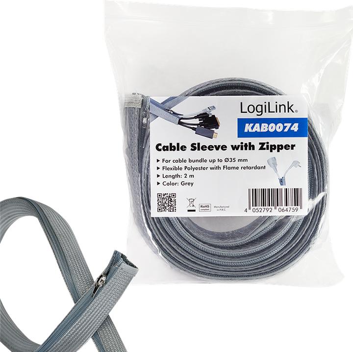 Image du produit LogiLink Kabelschutzschlauch (Gaines pour câbles, 200 cm)