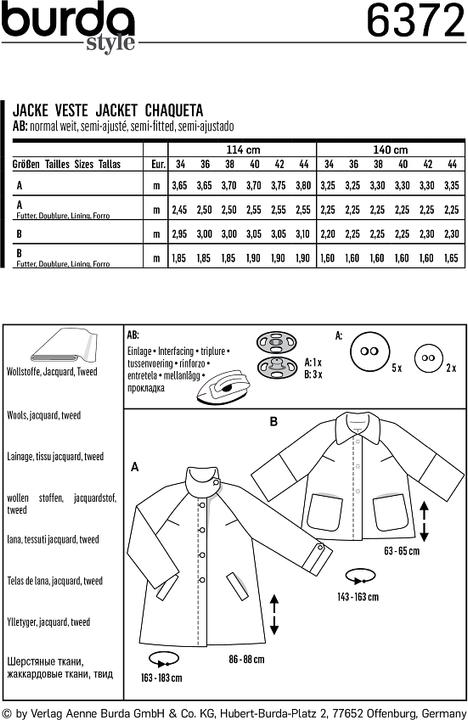 Immagine prodotto Modello Giacca Raglan