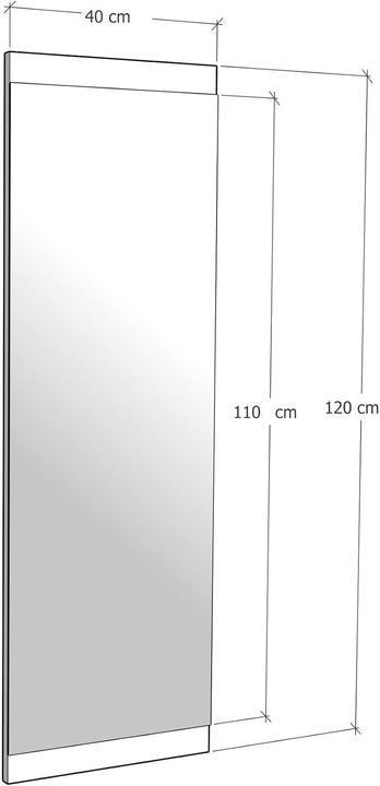 Produktbild Well Home MOBILIARIO & DECORACIÓN spiegel, 100% MDF, wit (40 x 120 cm)