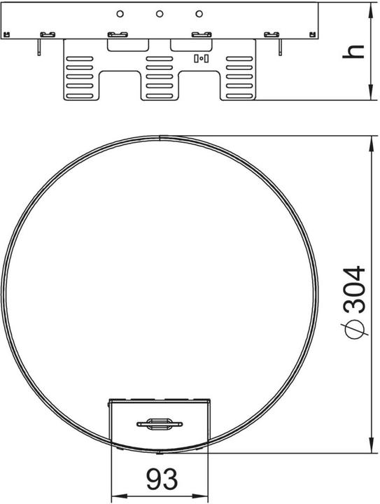Actual product image OBO Bettermann Round cassette with cord outlet Ř 7409304