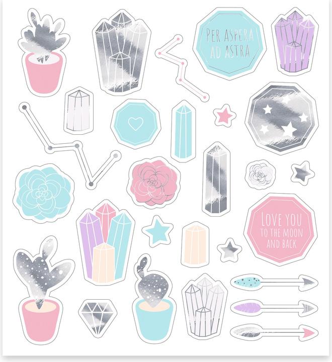 Actual product image Ursus Glitzer-Sticker FUN Mot. 01 59540006F 130 Sticker