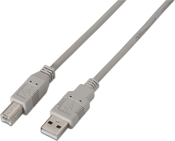 Produktbild Aisens A101-0003 USB Kabel 3 m USB 2.0 USB A USB B Beige (3 m, USB 2.0)