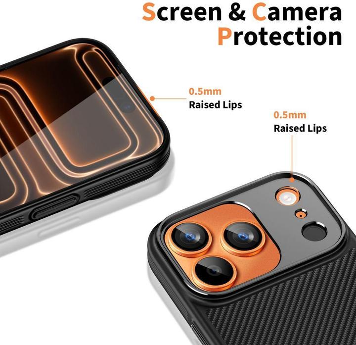 Immagine prodotto Tech-Protect Kevlar Aramid Cc Magsafe Iphone 17 Pro Max Schwarz (Apple iPhone 17 Pro Max)