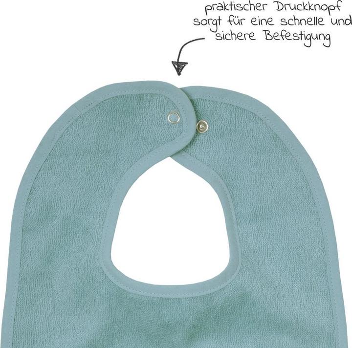 Actual product image Bib giant bib with press stud 30 x 45 cm - plain ice blue