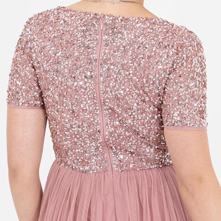 Produktbild Herba V-Ausschnitt Maxikleid mit Empire-Taille (44)