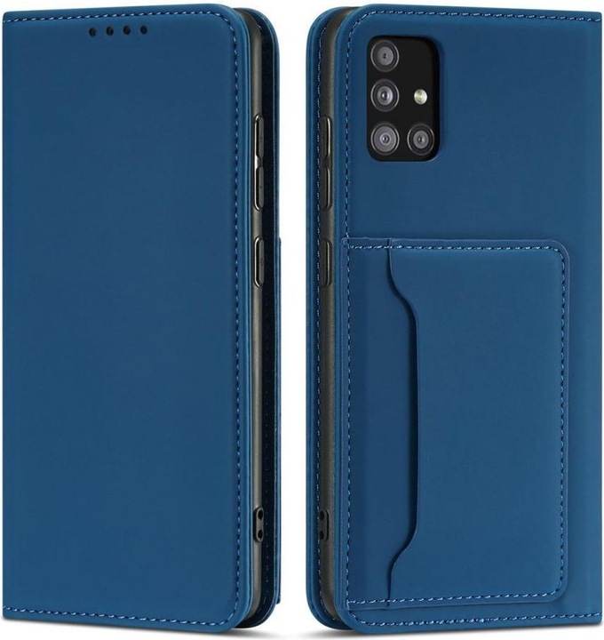 Produktbild Hurtel Magnet Card Case Case for Xiaomi Redmi Note 11 Pouch Card Wallet Card Holder Blue (Xiaomi Redmi Note 11)