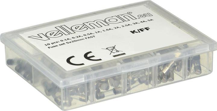Velleman K/FF Fijndraads zekeringsset 5x20mm (5 A)