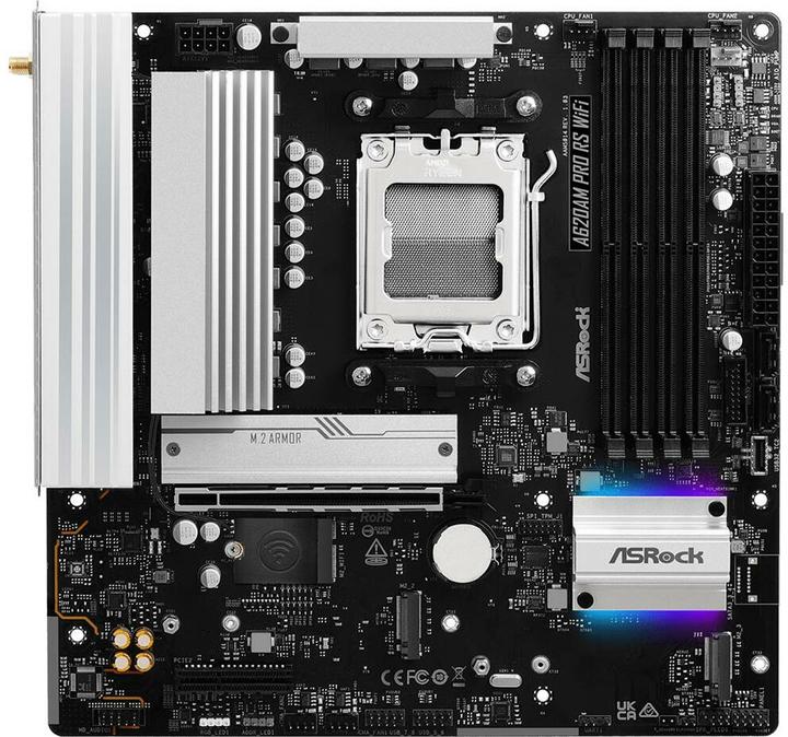 AsRock A620AM Pro RS WiFi AM5 mATX HDMI/DP DDR5 retail (AM5, AMD A620, mATX)