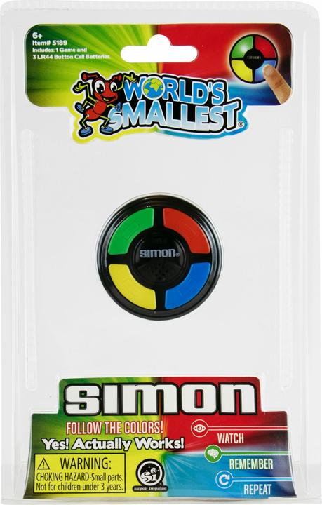 Actual product image Super Impulse World's Smallest Simon (Multilingual, 1 - 4 Players)