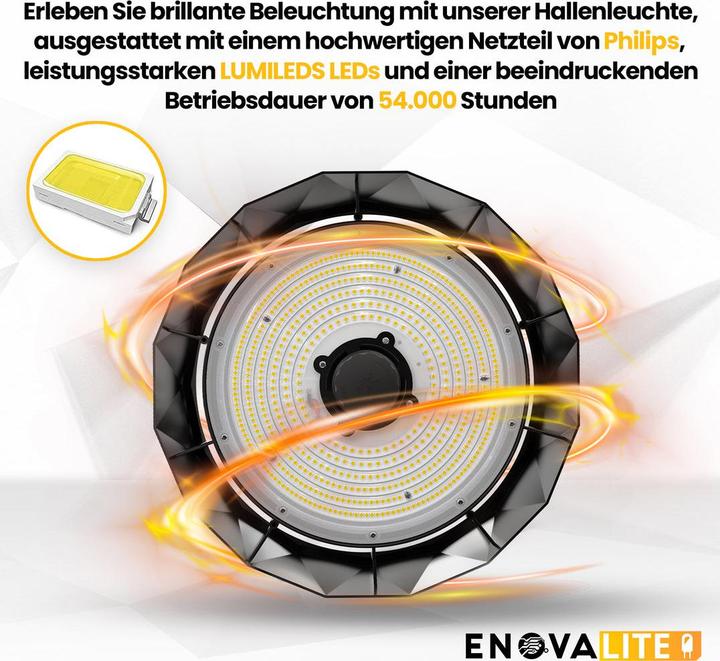 Actual product image Enovalite ELED 500132 - LED-HighBay PRO, 200 W, 30000 lm, 5000 K, IP65 (30000 lm)