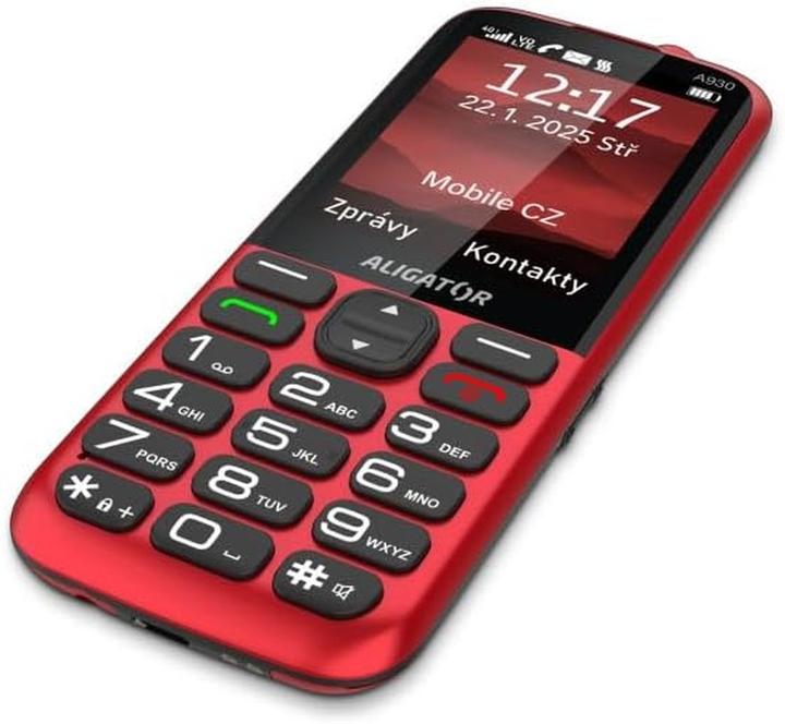 Produktbild Aligator Seniorenhandy mit SOS-Knop, GPS-Ortung und Notruf-App für 4G/LTE (2.80", 1.90 Mpx)