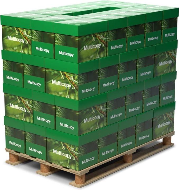 Actual product image Multicopy A4 80g, white matt creased 1 pallet 100'000 sheets box 2'500 sheets/sheet (80 g/m², A4)