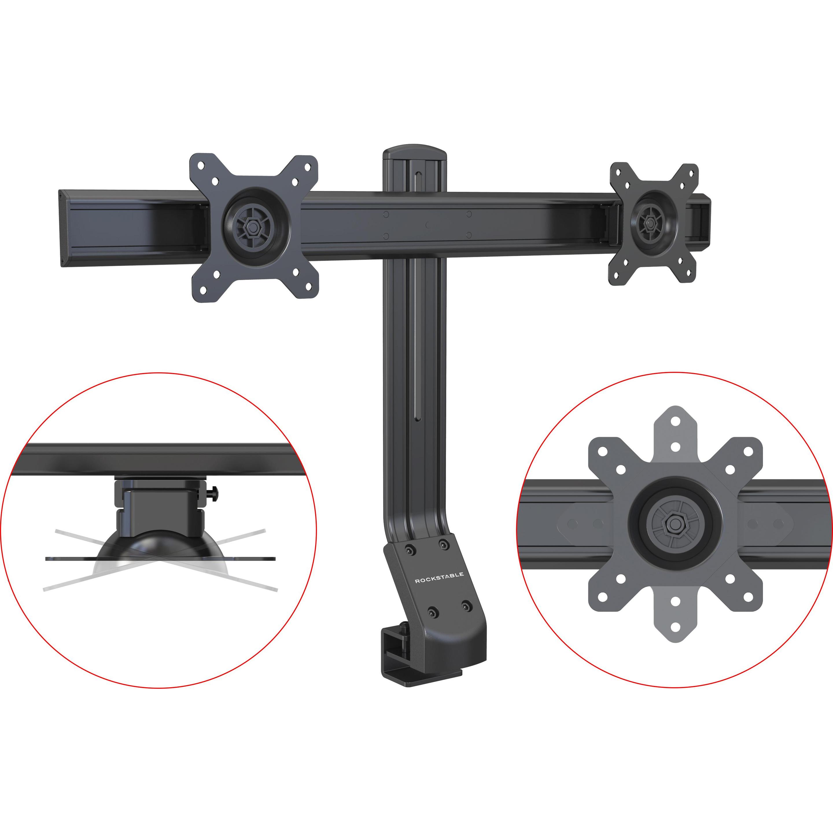 Thumbnail - Rockstable Advanced Double (Tisch, 27"), Monitor Halterung, Schwarz
