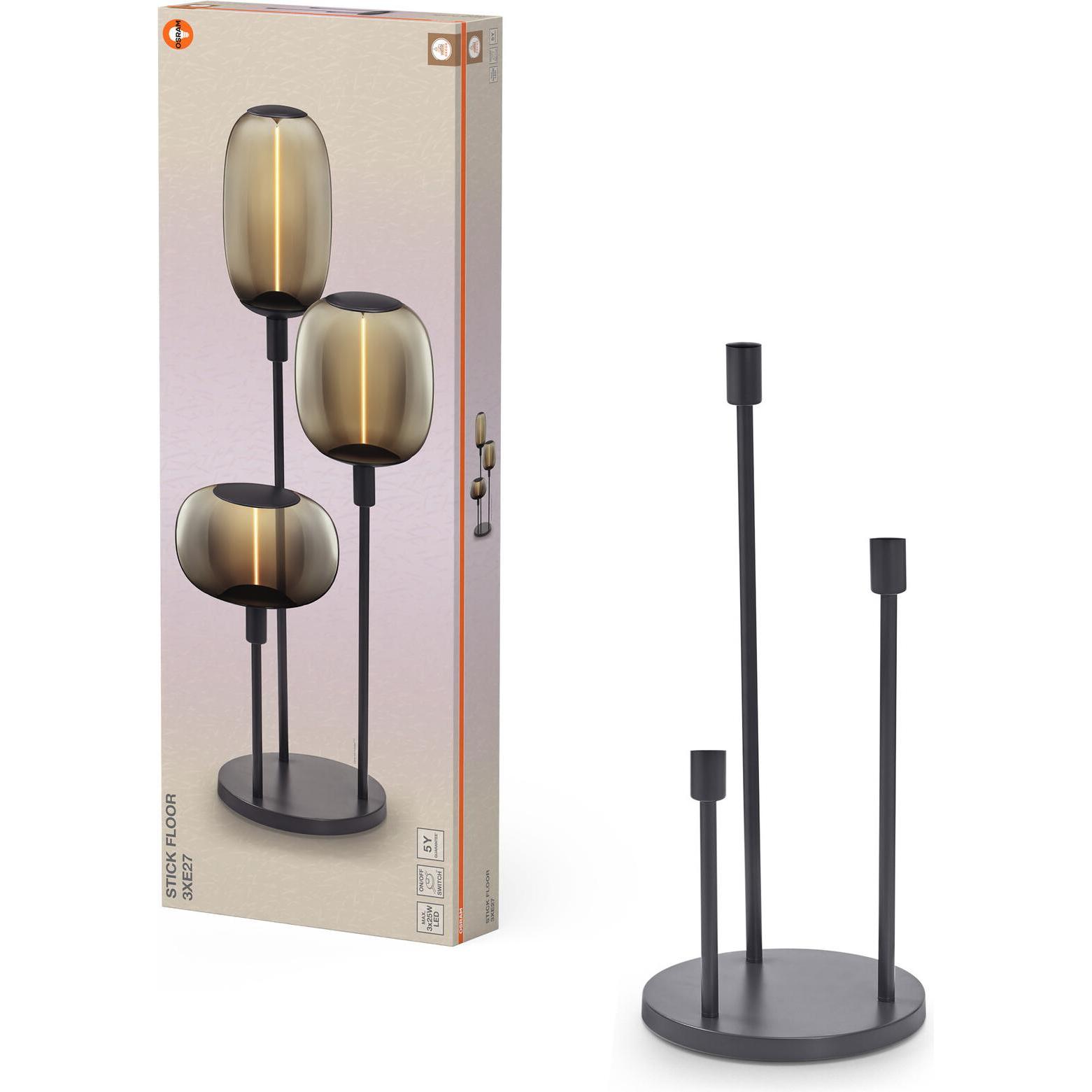 Osram, Lampada a stelo, Decor Stick Floor Dark Grey 3XE27 (E27)