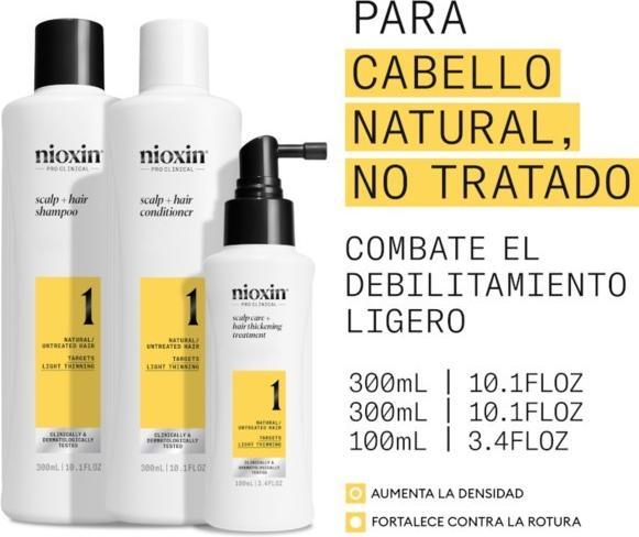 Productafbeelding Nioxin Systeem 1 Kit - Behandeling voor natuurlijk haar met milde haaruitdunning, 3 eenheden (Haarverzorgingsset)