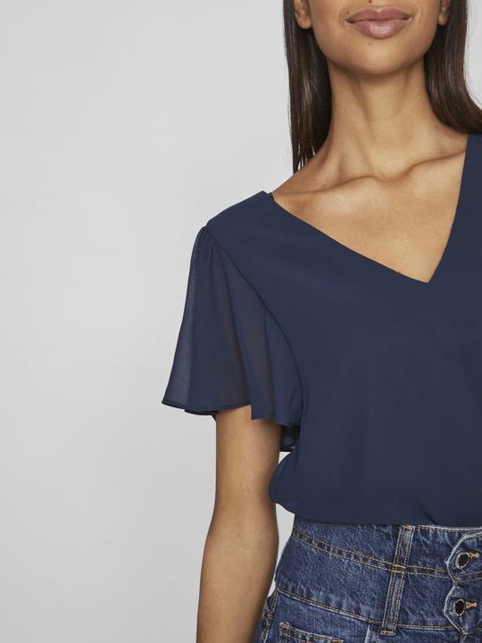 Image du produit Vila Top à manches courtes et décolleté en V (38)
