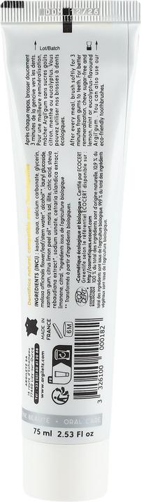 Image du produit Argiletz Dentifrice Citron Bio (75 ml)