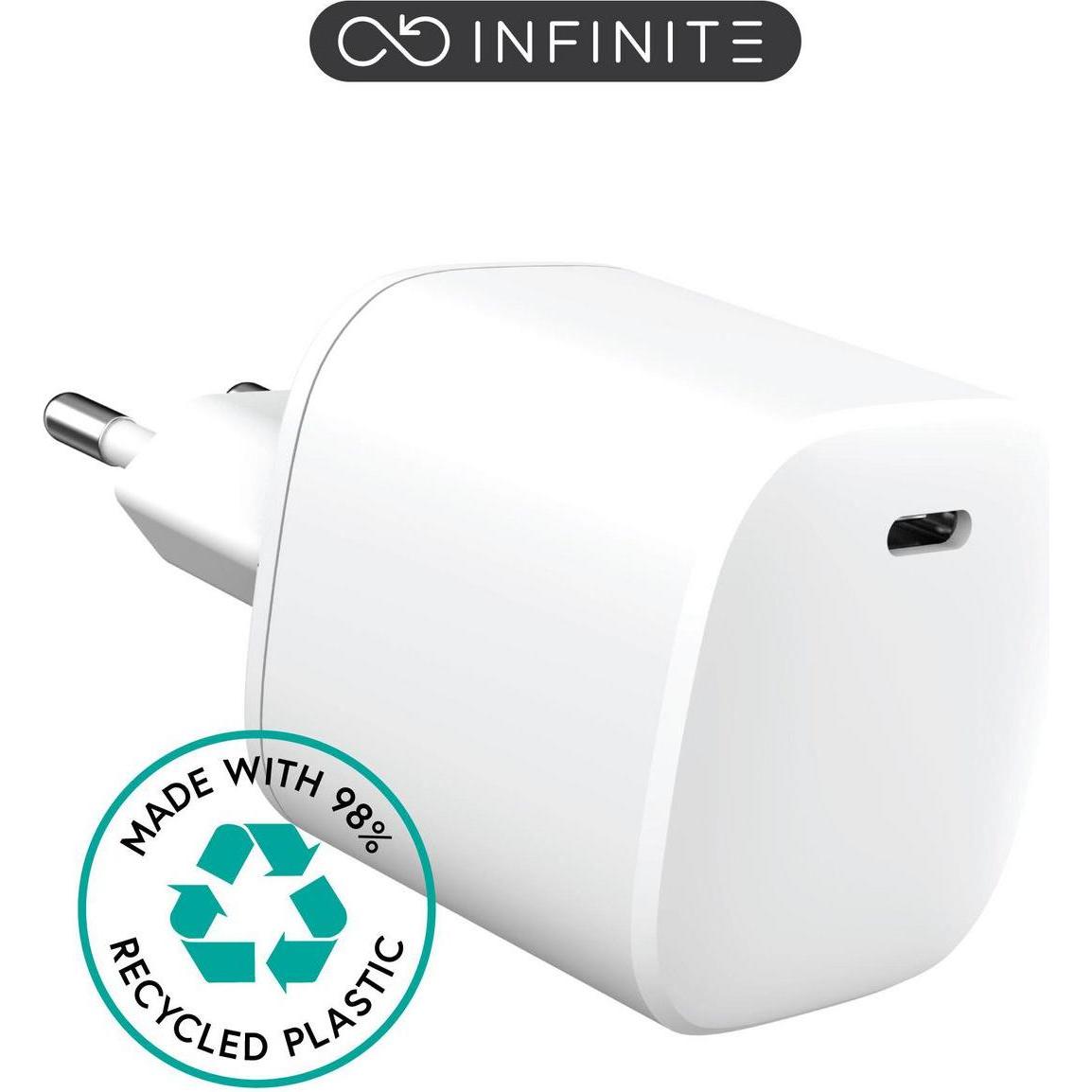 eSTUFF INFINITE USB-C Charger EU PD (45 W), USB Ladegerät, Weiss