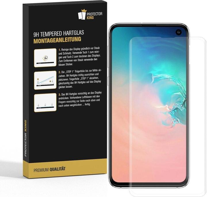 Actual product image Protectorking 4x real tempered 9H armoured glass 3D CLEAR (1 pcs., Samsung Galaxy S10e)