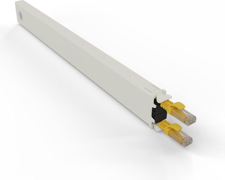 Image du produit PATCHBOX one / Cassette / 8RU / Cat 6A, UTP, 0.8 m, Jaune (UTP, CAT6a, 0.80 m)