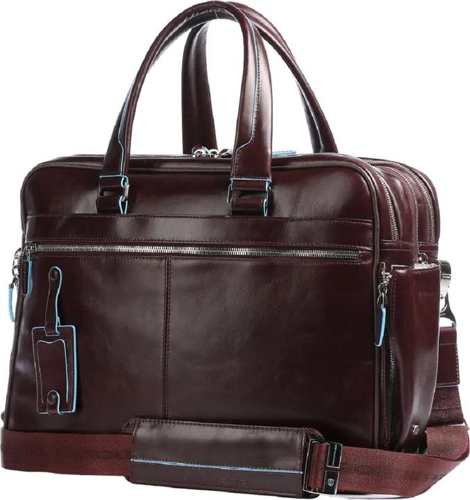 Actual product image Piquadro Briefcase Blue Square Business Bag
