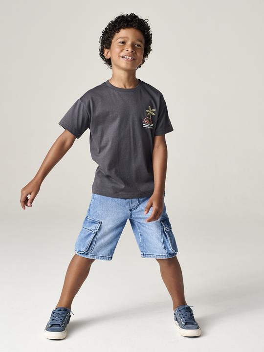 Immagine prodotto Vertbaudet Jungen T-Shirt mit Motiv vorn und hinten, mit Recycling-Baumwolle (110)