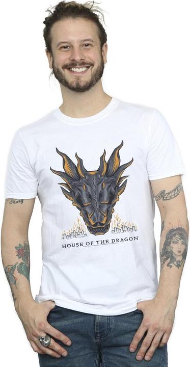 Actual product image Game of Thrones Mens Dragon Flames T-Shirt (XL)