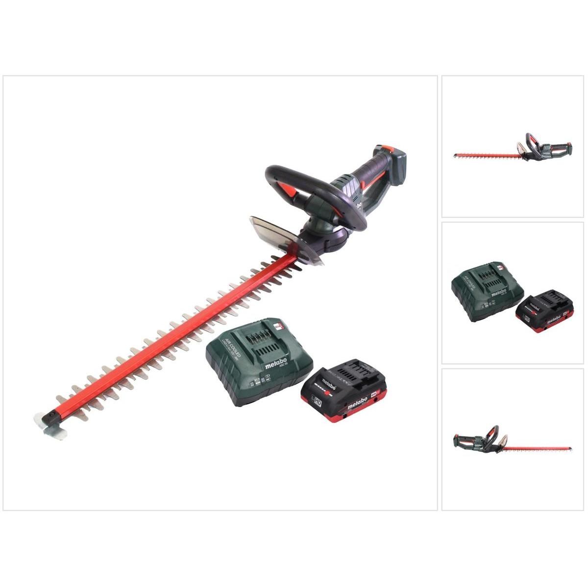 Metabo, Heckenschere, HS 18 LTX 65 Akku Heckenschere 18 V 63 cm + 1x Akku 4,0 Ah + Ladegerät (Akkuheckenschere)